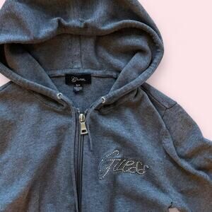 Vintage grey guess zip up jacket